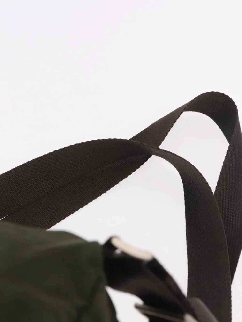 PRADA Backpack Nylon Khaki Silver Auth hk3832